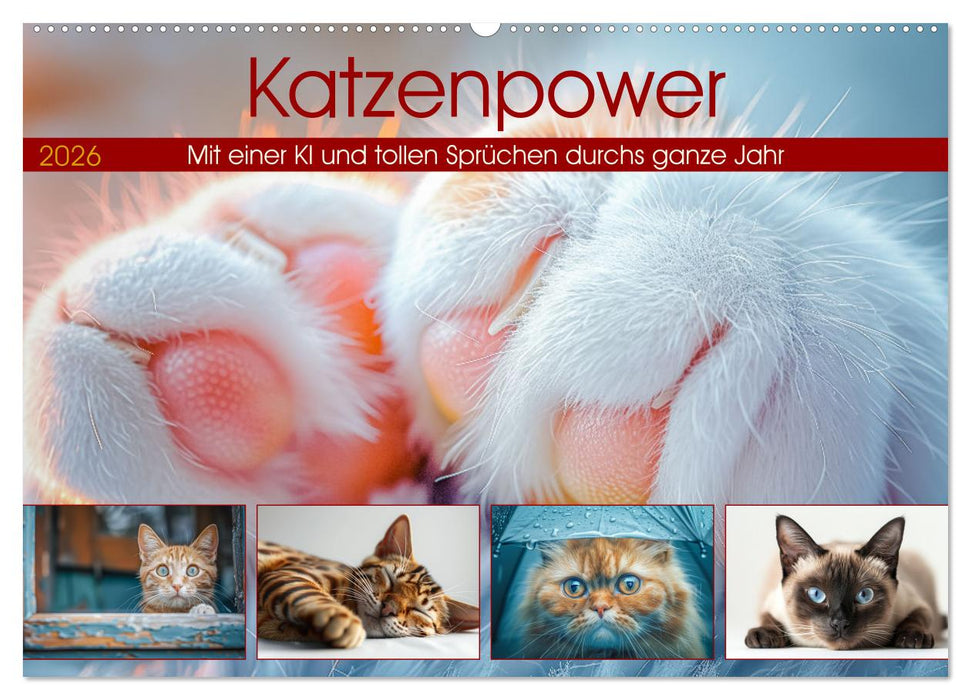 Katzenpower (CALVENDO Wandkalender 2026)