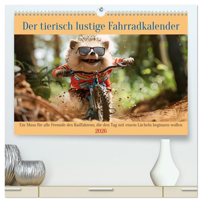 Der tierisch lustige Fahrradkalender (CALVENDO Premium Wandkalender 2026)