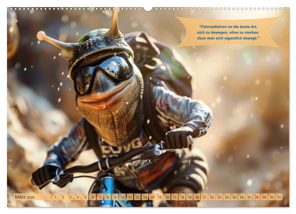 Der tierisch lustige Fahrradkalender (CALVENDO Premium Wandkalender 2026)