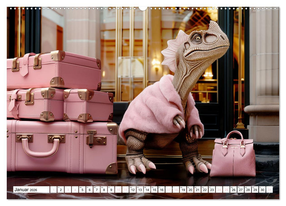 Reiche Dinos. Sie leben – im Luxus. (CALVENDO Wandkalender 2026)