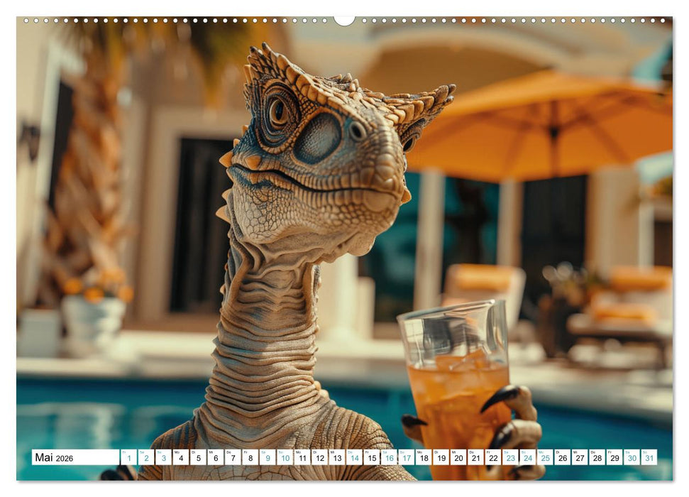 Reiche Dinos. Sie leben – im Luxus. (CALVENDO Wandkalender 2026)