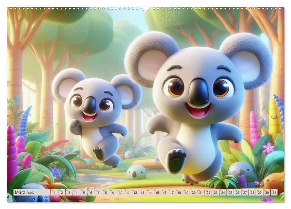 Kinderträume - Lachen mit tierischen Kameraden (CALVENDO Wandkalender 2026)