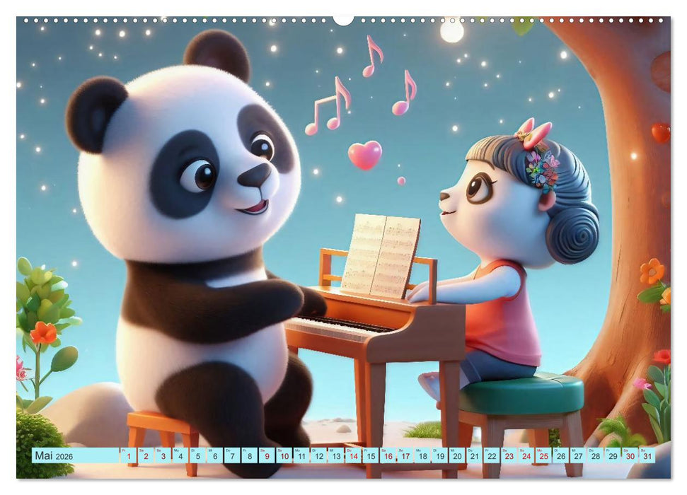 Kinderträume - Lachen mit tierischen Kameraden (CALVENDO Wandkalender 2026)