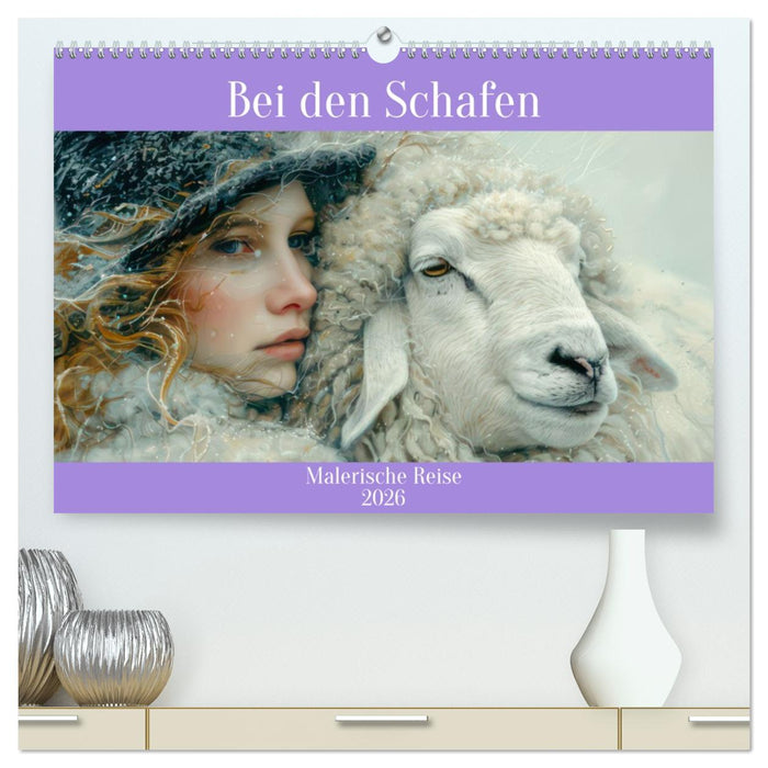 Bei den Schafen - Malerische Reise (CALVENDO Premium Wandkalender 2026)