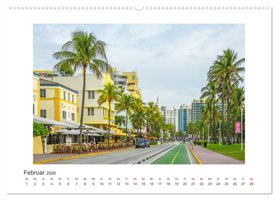 Miami - pulsierende Metropole (CALVENDO Wandkalender 2026)