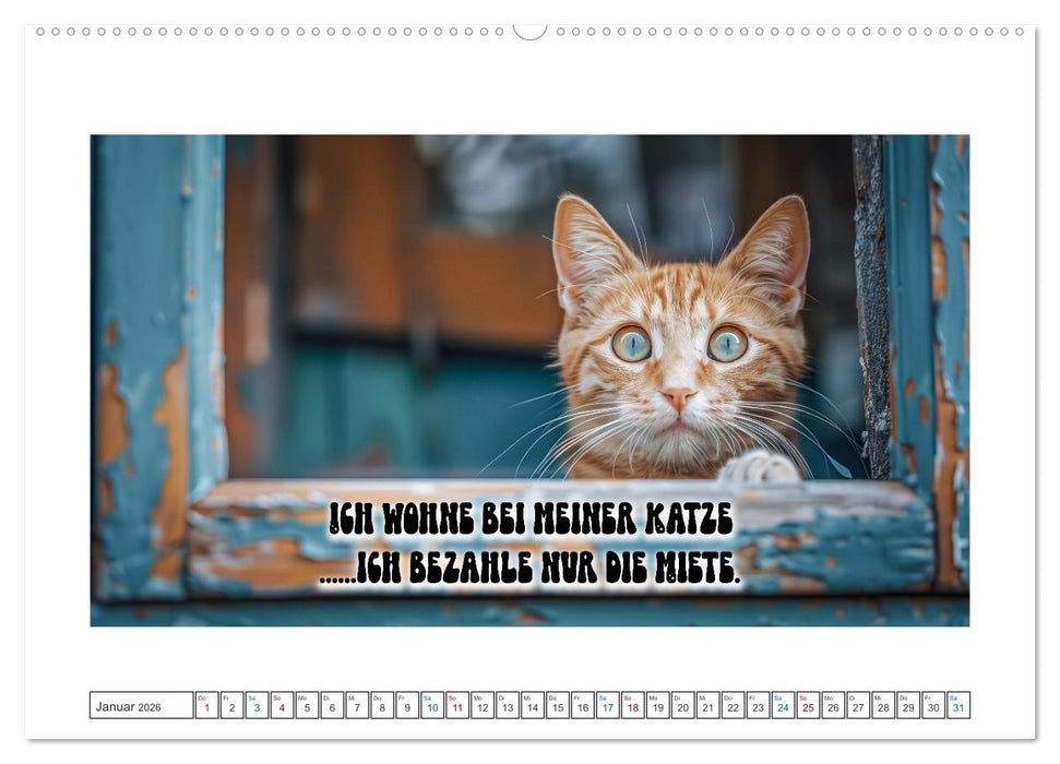 Katzenpower (CALVENDO Premium Wandkalender 2026)