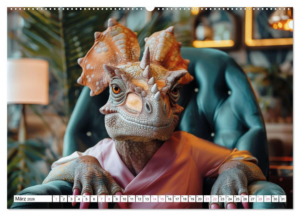 Reiche Dinos. Sie leben – im Luxus. (CALVENDO Premium Wandkalender 2026)