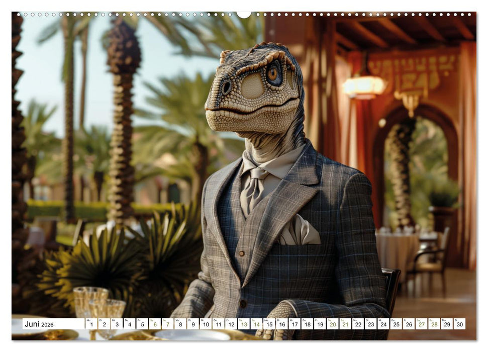 Reiche Dinos. Sie leben – im Luxus. (CALVENDO Premium Wandkalender 2026)
