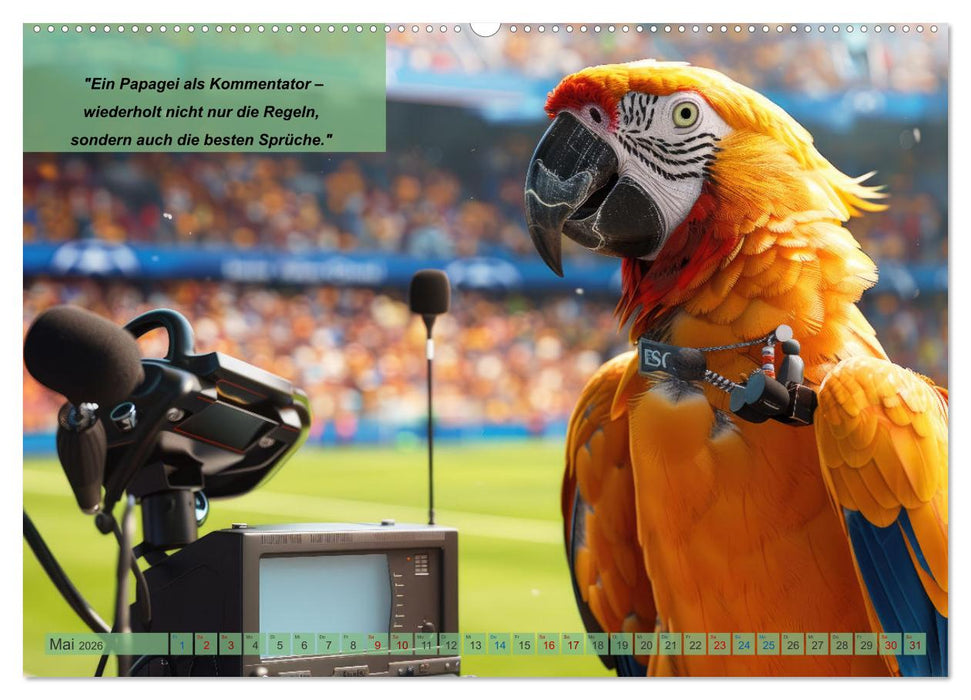 Der tierisch lustige Fußballkalender (CALVENDO Wandkalender 2026)