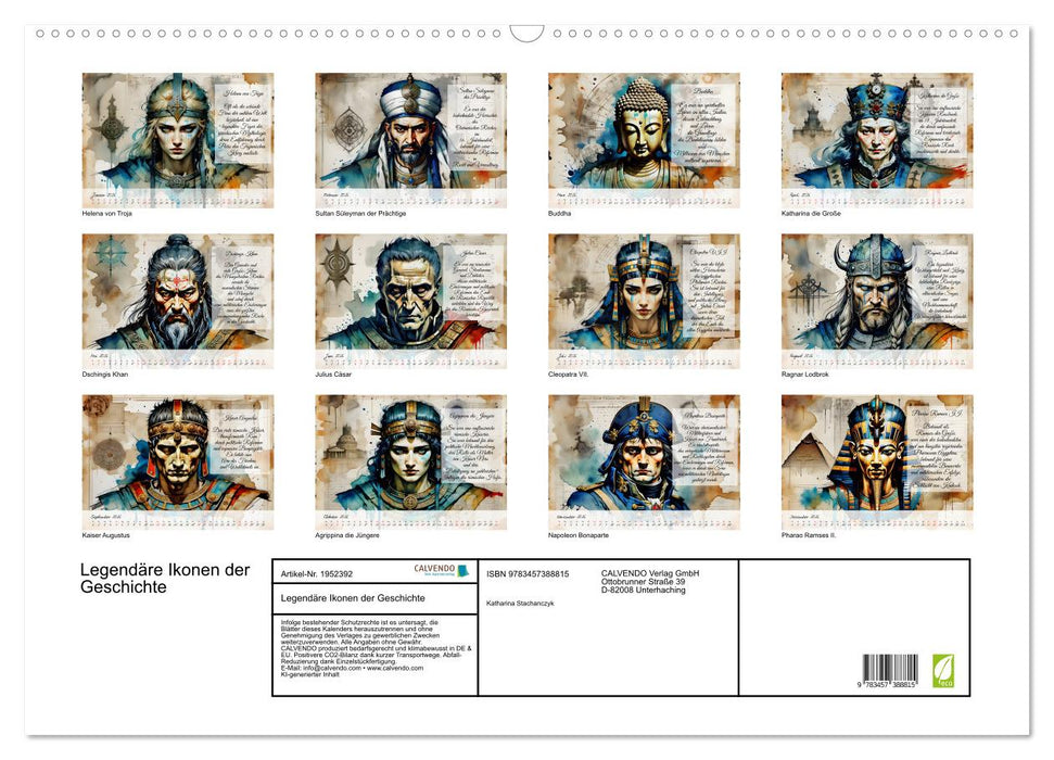 Legendäre Ikonen der Geschichte (CALVENDO Wandkalender 2026)