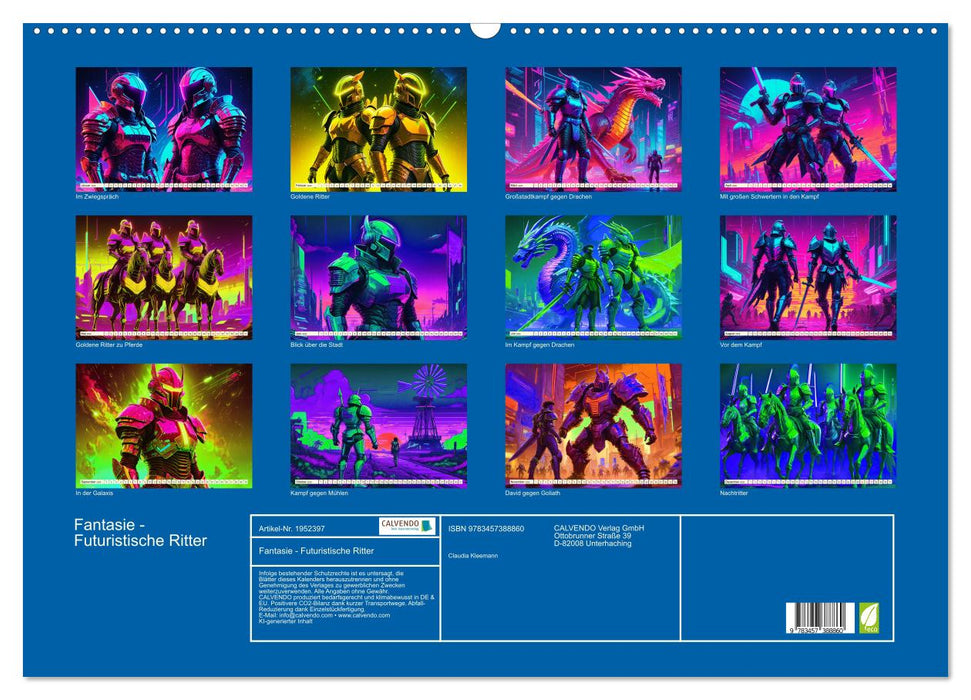 Fantasie - Futuristische Ritter (CALVENDO Wandkalender 2026)