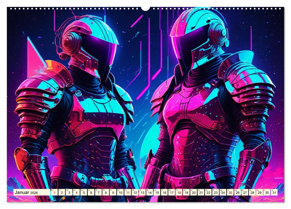 Fantasie - Futuristische Ritter (CALVENDO Wandkalender 2026)