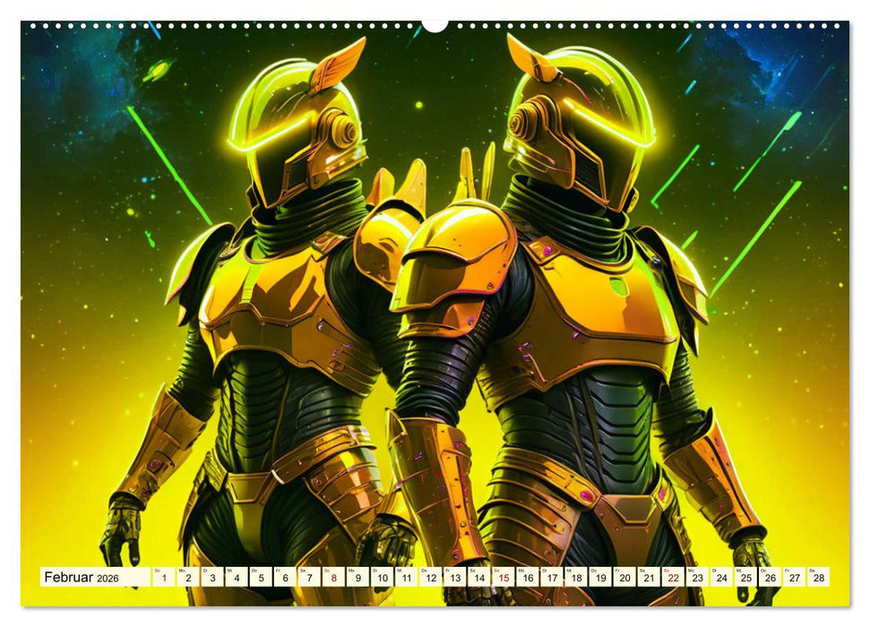 Fantasie - Futuristische Ritter (CALVENDO Wandkalender 2026)