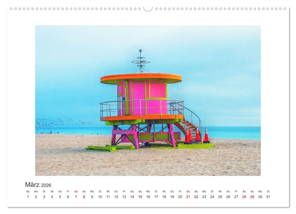 Miami - pulsierende Metropole (CALVENDO Premium Wandkalender 2026)