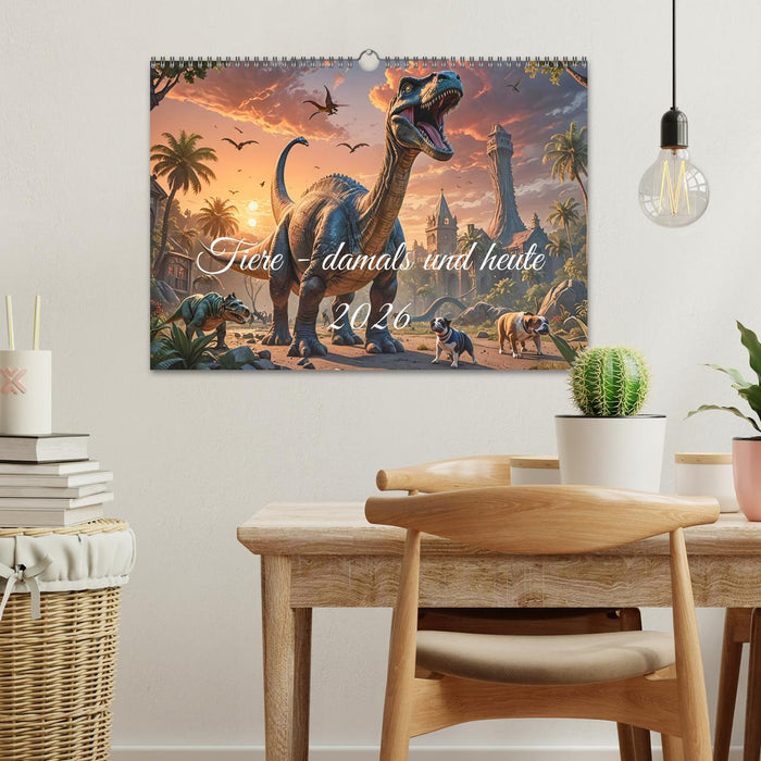Tiere - damals und heute (CALVENDO Wandkalender 2026)