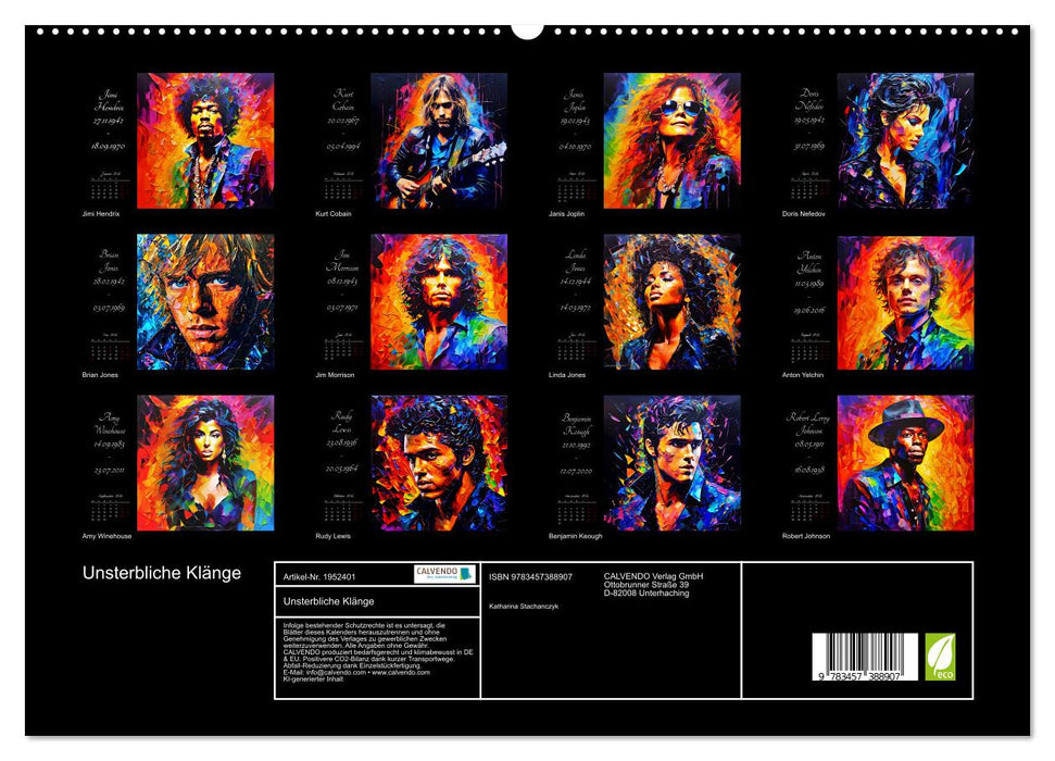 Unsterbliche Klänge (CALVENDO Premium Wandkalender 2026)