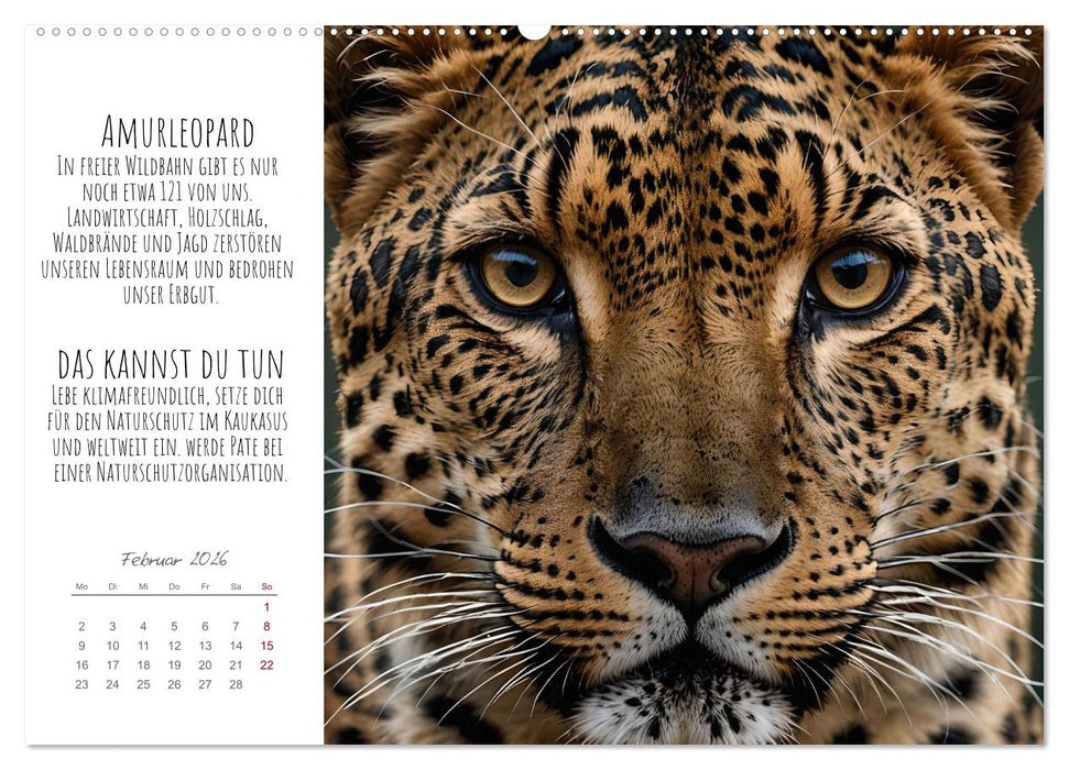 Wir sind die Letzten hier! Wir sterben aus. Wie du uns helfen kannst! (CALVENDO Wandkalender 2026)