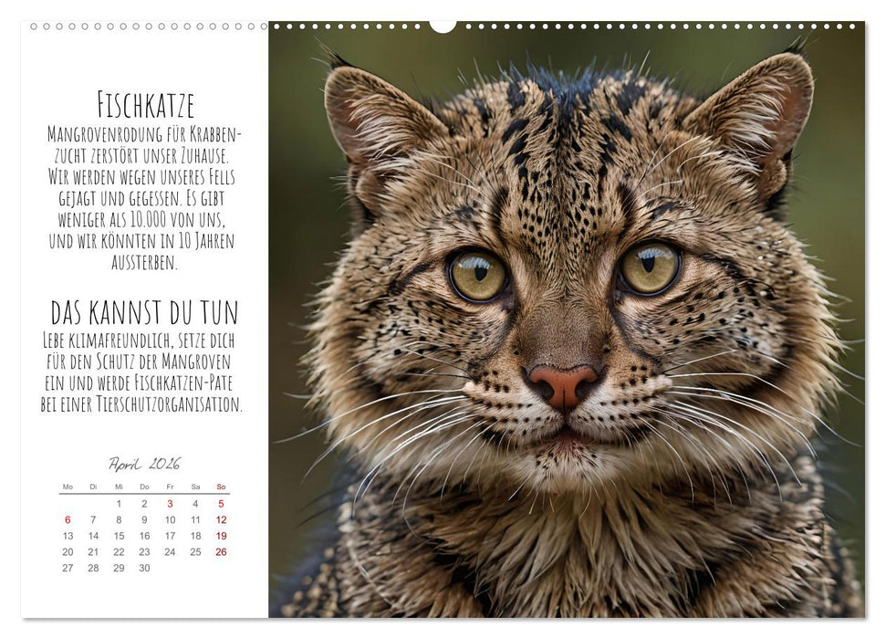 Wir sind die Letzten hier! Wir sterben aus. Wie du uns helfen kannst! (CALVENDO Wandkalender 2026)