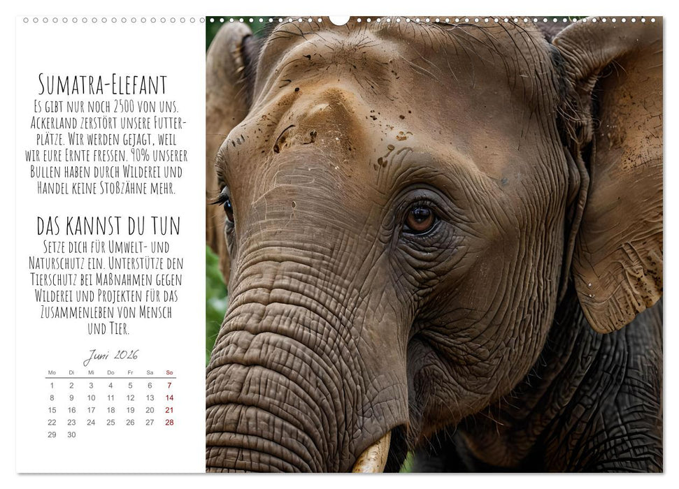 Wir sind die Letzten hier! Wir sterben aus. Wie du uns helfen kannst! (CALVENDO Wandkalender 2026)