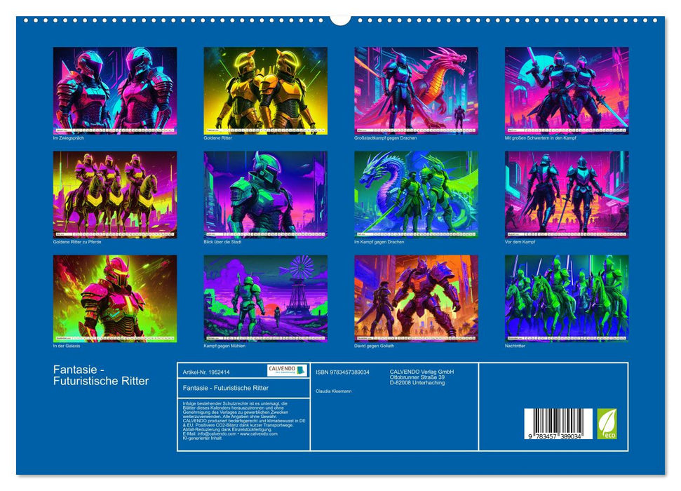 Fantasie - Futuristische Ritter (CALVENDO Premium Wandkalender 2026)