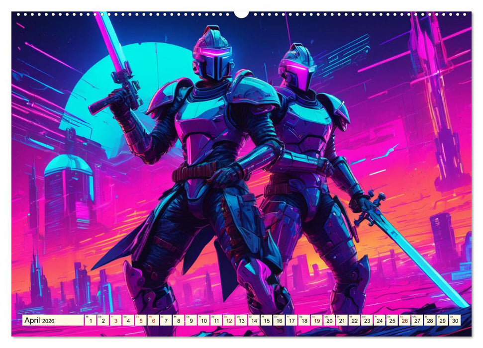 Fantasie - Futuristische Ritter (CALVENDO Premium Wandkalender 2026)
