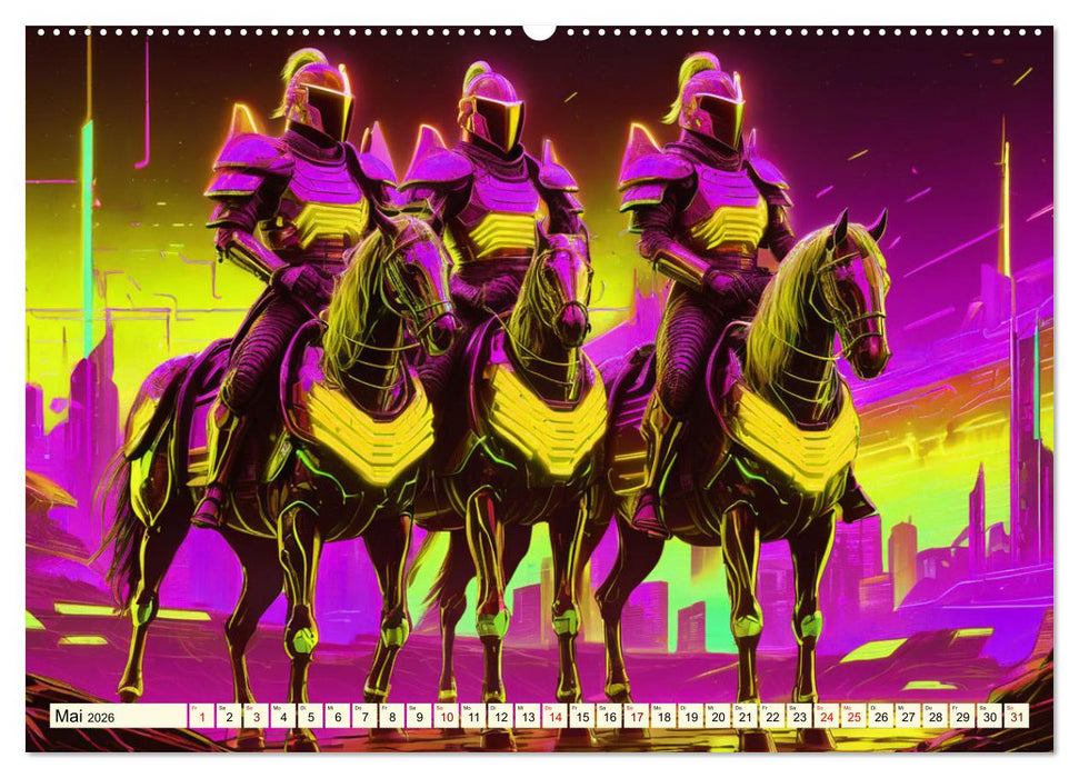 Fantasie - Futuristische Ritter (CALVENDO Premium Wandkalender 2026)