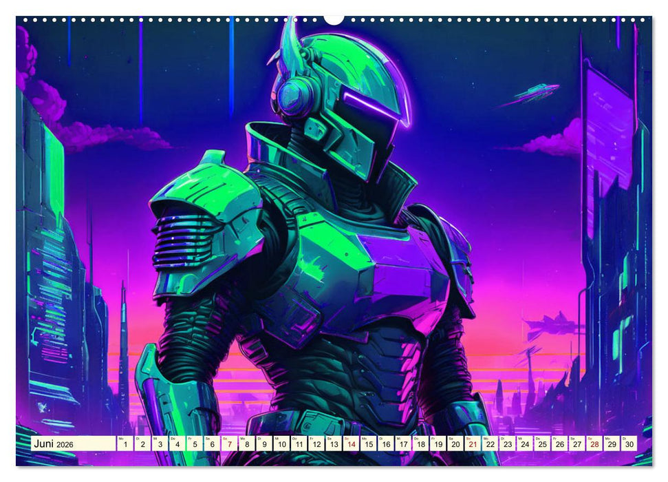 Fantasie - Futuristische Ritter (CALVENDO Premium Wandkalender 2026)