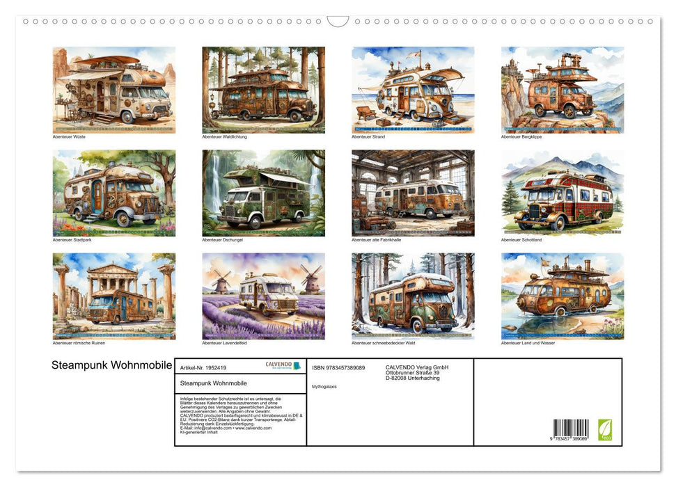 Steampunk Wohnmobile (CALVENDO Wandkalender 2026)
