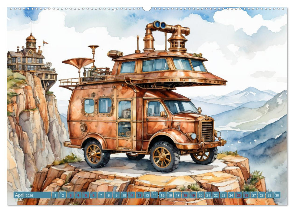 Steampunk Wohnmobile (CALVENDO Wandkalender 2026)