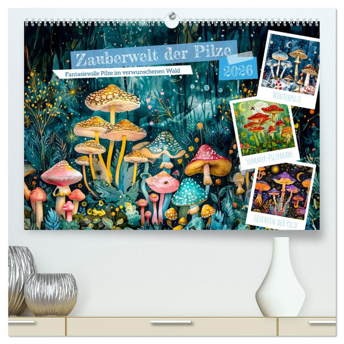 Zauberwelt der Pilze - Fantasievolle Pilze im verwunschenen Wald (CALVENDO Premium Wandkalender 2026)