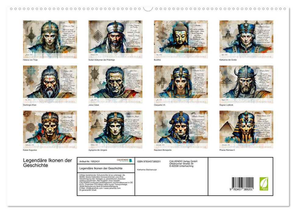 Legendäre Ikonen der Geschichte (CALVENDO Premium Wandkalender 2026)