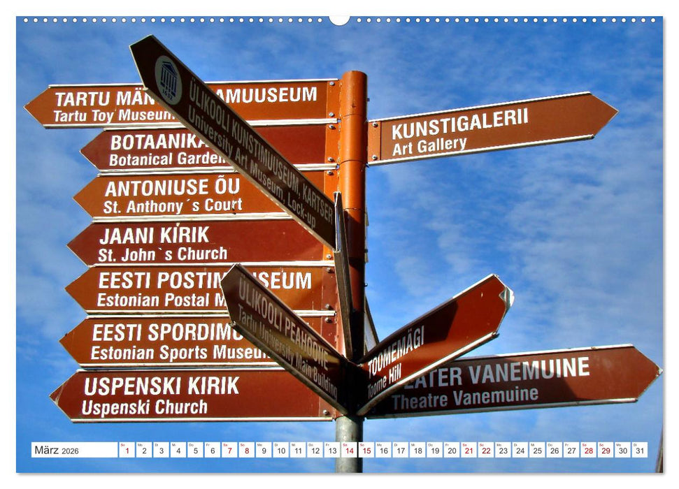 Treffpunkt Tartu - Estlands Universitätsstadt (CALVENDO Premium Wandkalender 2026)