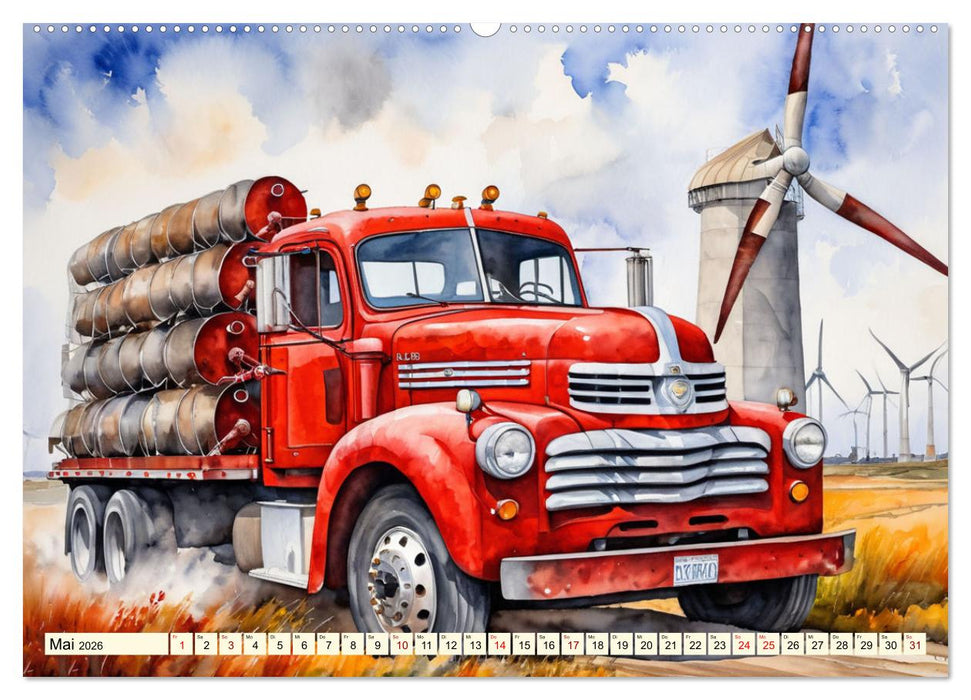 Nostalgische Trucks (CALVENDO Premium Wandkalender 2026)