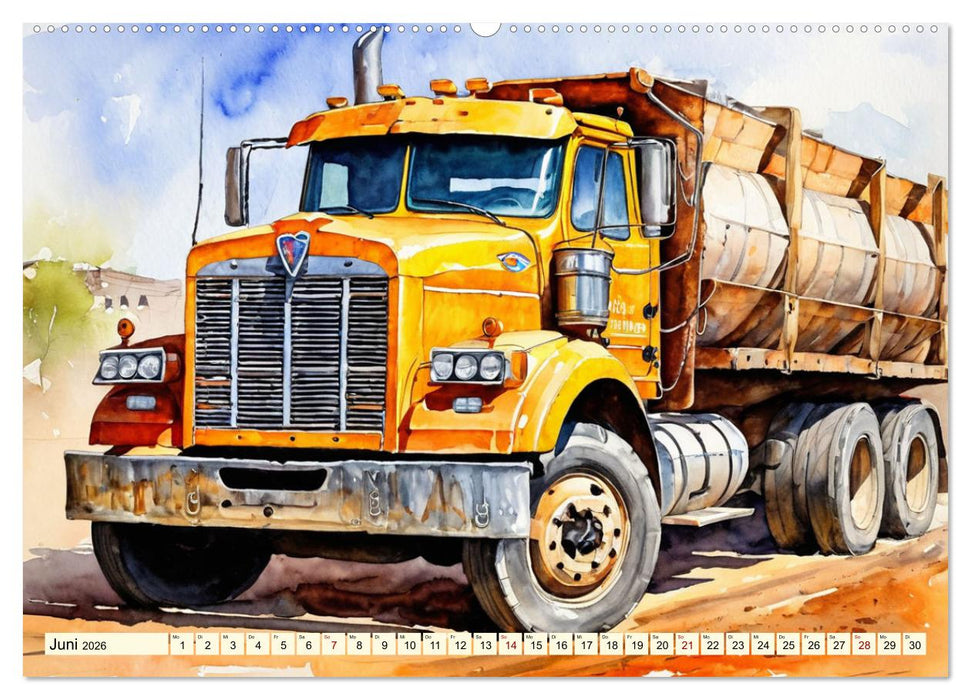Nostalgische Trucks (CALVENDO Premium Wandkalender 2026)