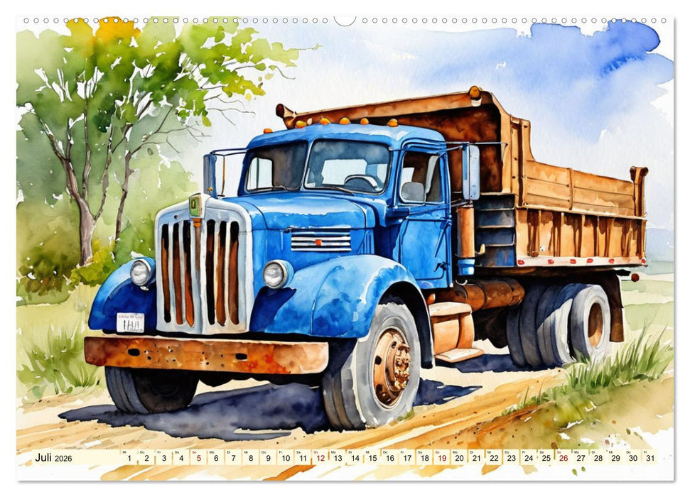 Nostalgische Trucks (CALVENDO Premium Wandkalender 2026)