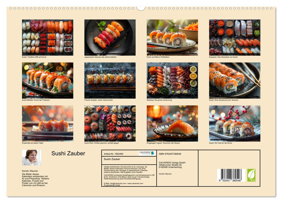 Sushi Zauber (CALVENDO Premium Wandkalender 2026)