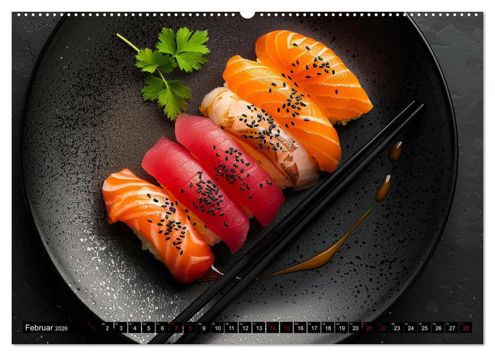 Sushi Zauber (CALVENDO Premium Wandkalender 2026)