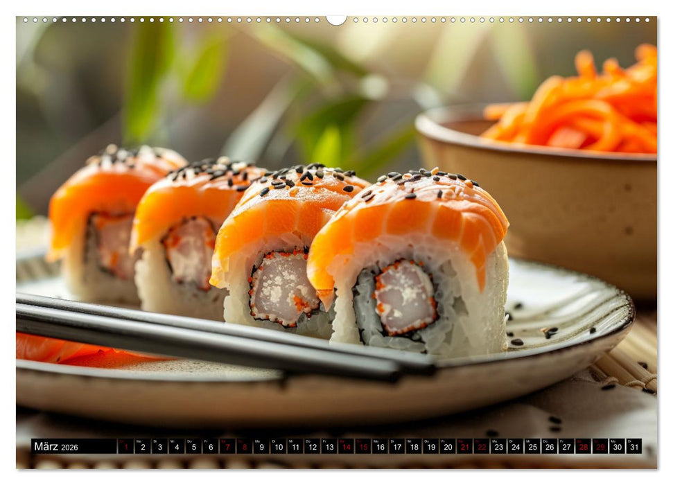 Sushi Zauber (CALVENDO Premium Wandkalender 2026)