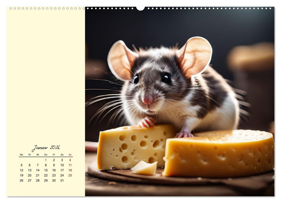 Goldige Mäuse im Grünen (CALVENDO Wandkalender 2026)