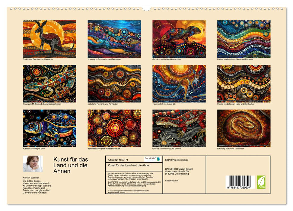 Kunst für das Land und die Ahnen (CALVENDO Premium Wandkalender 2026)