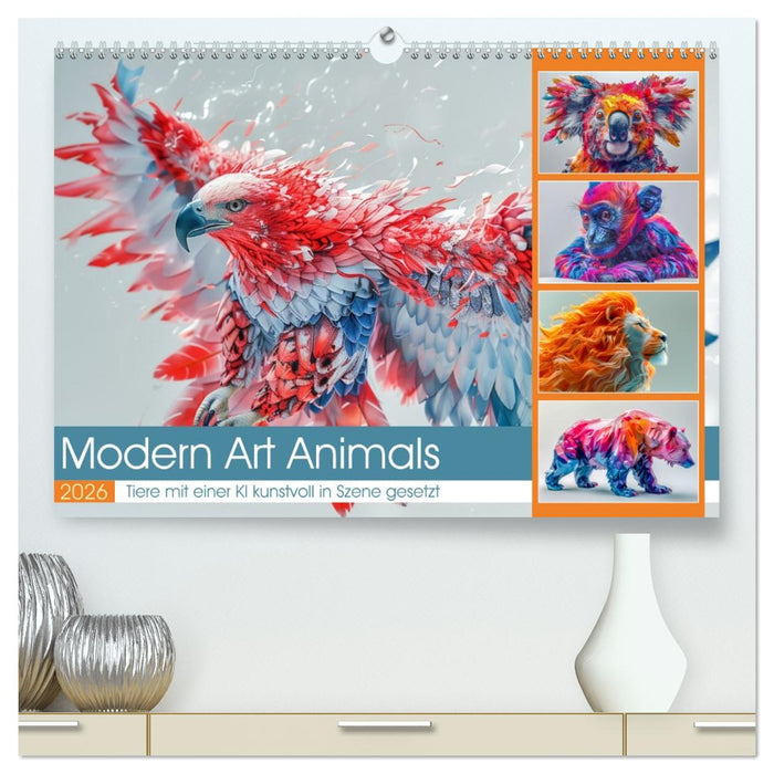 Modern Art Animals (CALVENDO Premium Wandkalender 2026)