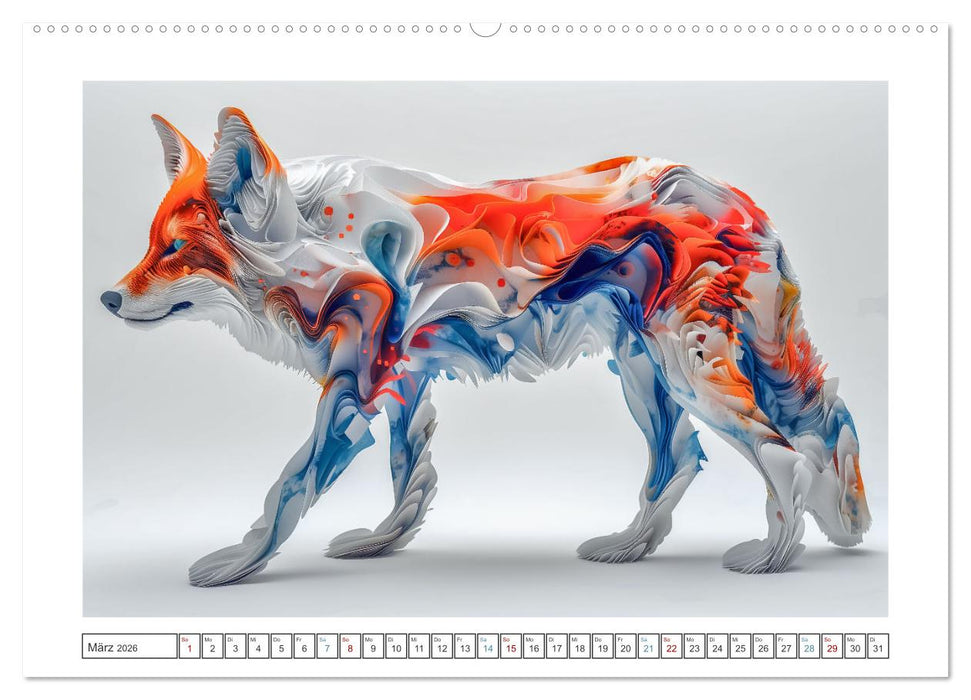 Modern Art Animals (CALVENDO Premium Wandkalender 2026)