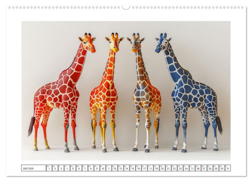 Modern Art Animals (CALVENDO Premium Wandkalender 2026)
