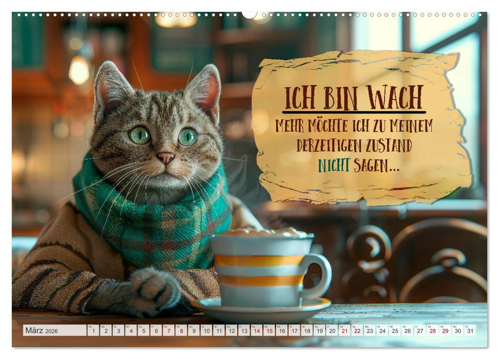 MORGENMUFFEL Mürrische Weisheiten (CALVENDO Wandkalender 2026)