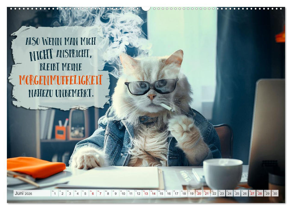 MORGENMUFFEL Mürrische Weisheiten (CALVENDO Wandkalender 2026)