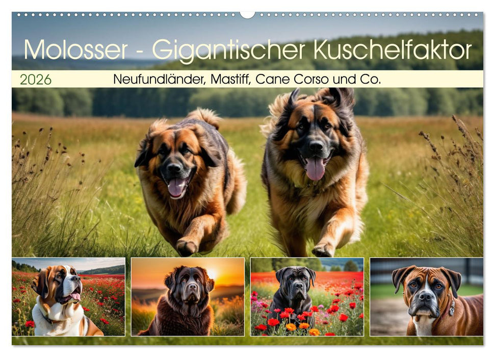 Molosser - Gigantischer Kuschelfaktor (CALVENDO Wandkalender 2026)