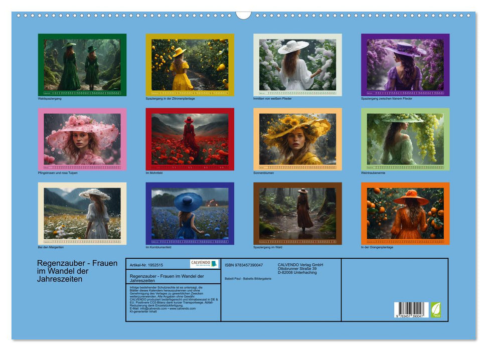 Regenzauber - Frauen im Wandel der Jahreszeiten (CALVENDO Wandkalender 2026)