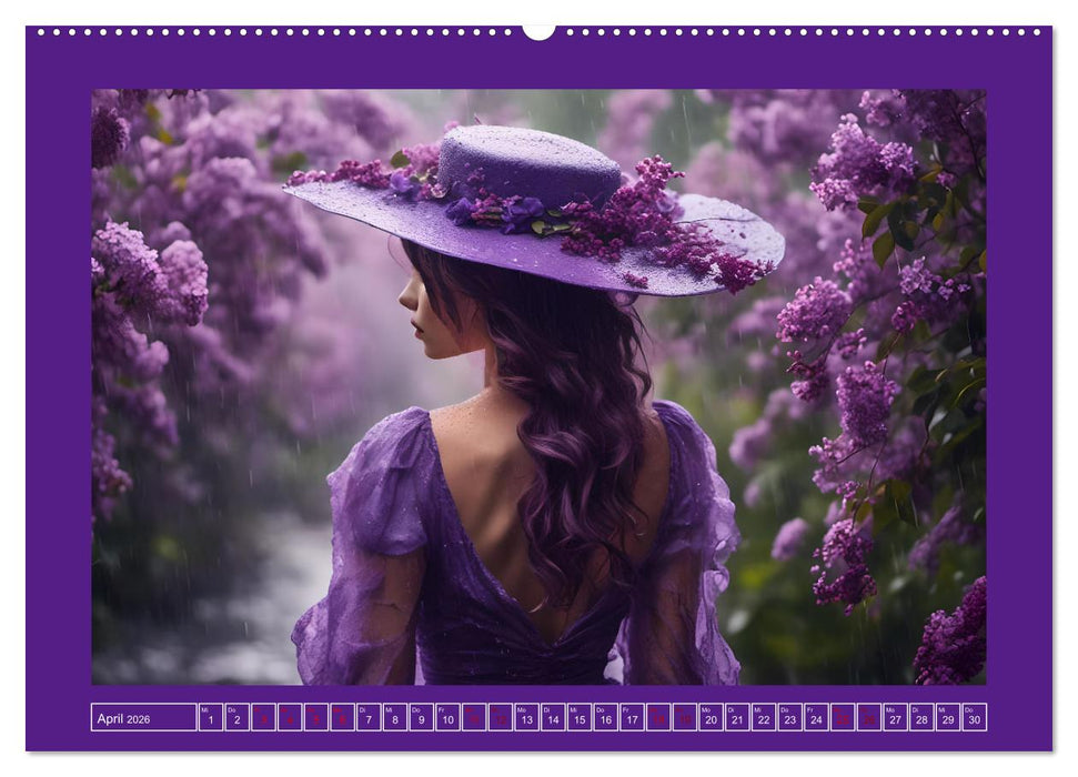 Regenzauber - Frauen im Wandel der Jahreszeiten (CALVENDO Wandkalender 2026)