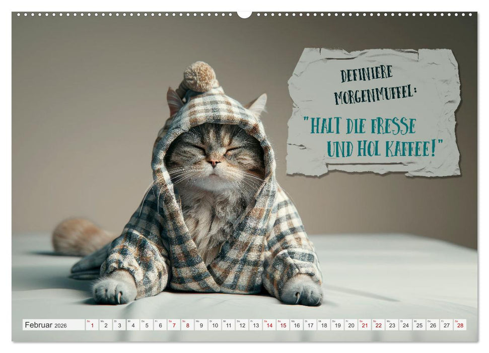 MORGENMUFFEL Mürrische Weisheiten (CALVENDO Premium Wandkalender 2026)