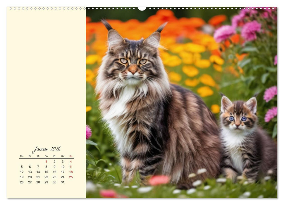 Samtpfoten im Blütenmeer (CALVENDO Wandkalender 2026)